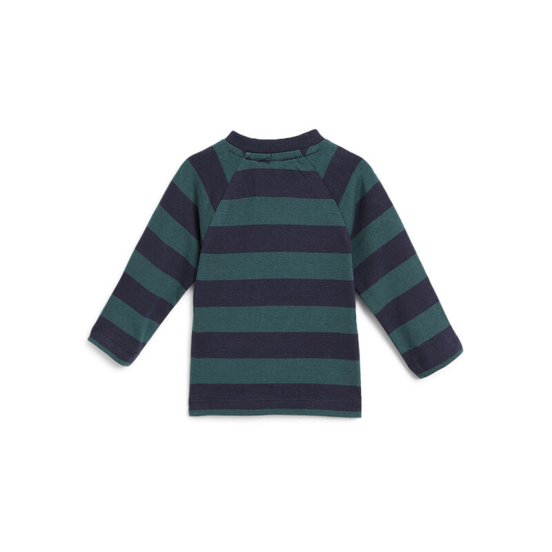 Boys Grey Striped Long Sleeve T-Shirt image number 1